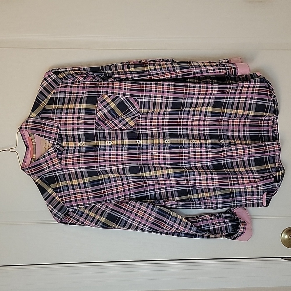 Tommy Bahama Pink, Blue and Yellow Button Down Shirt, Men's, Size S, Worn Once